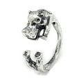 thumbnail image 1 of Cuff Finger Ring Hippopotamus Antique Silver Size 6 Adjustable 16Mm P429, 1 of 2