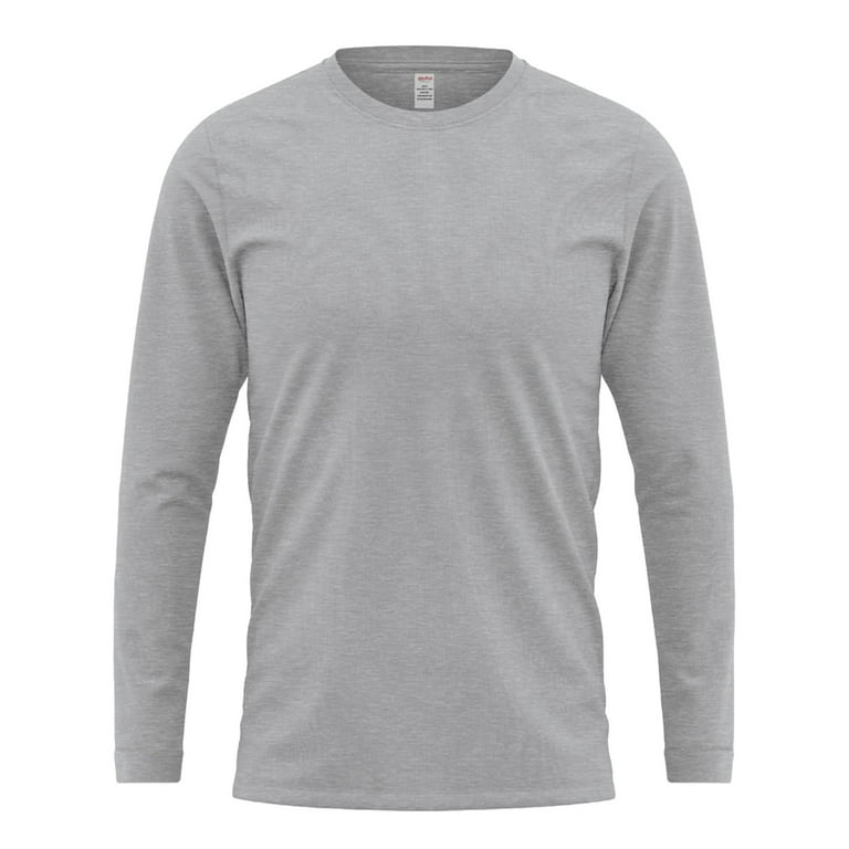 Cuff Style Long Sleeve T-Shirt - Heather Grey 2XL - Walmart.com