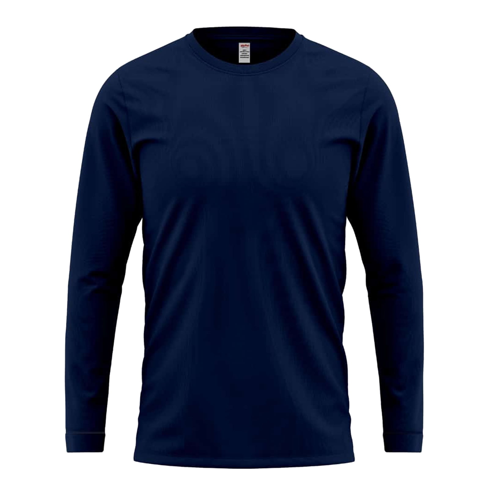 Cuff Style Long Sleeve T-Shirt - Navy 3XL - Walmart.com