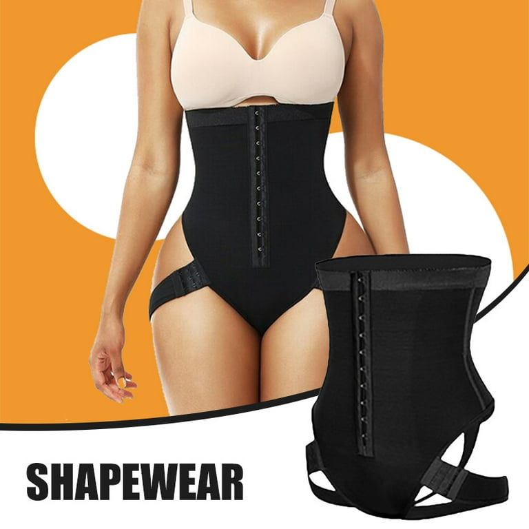 Cuff Tummy Trainer Backless Body Shaper For Women Exceptional Shapewear  2-IN-1 High Waist Hip Lifting Pants Black