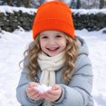 Cuffed Knit Beanie Hat for 2-12 Years Old, Solid Color Warm Winter ...