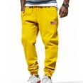 thumbnail image 1 of Cuffed Sweatpants Baggy Loose Fit Lightweight Lounge Fleece Casual Fall Sweatpants Men Joggers 2025 Yellow M, 1 of 3