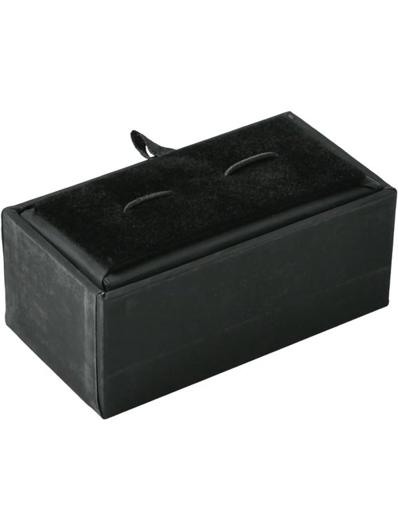 Cufflinks Box Paper Cardboard with Sponge Black Rectangle Cuff Links Storage Box for Jewellery Display Tie Clip Holder Packaging Case Organizer Wedding Gifts Pendant Father's Day