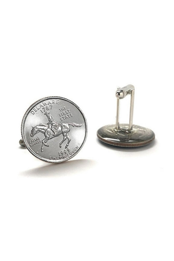 Cufflinks For Men Delaware State Quarter 1999 Uncirculated Coin Wedding Cufflinks Groomsmen Gift Birth Year Gift Collector Personalized Gift