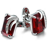 Cufflinks, Multi-Cut Zircon Gem Mosaic Diamond Cuff Links (1 Pair), Come with an Elegant Storage Display Box