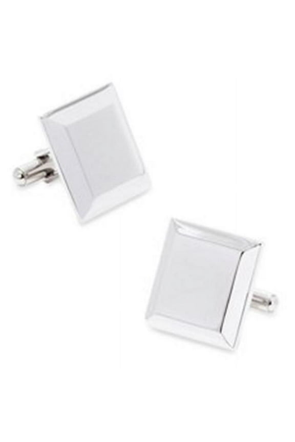 Stainless Steel Beveled Edge Engravable Square Cufflinks