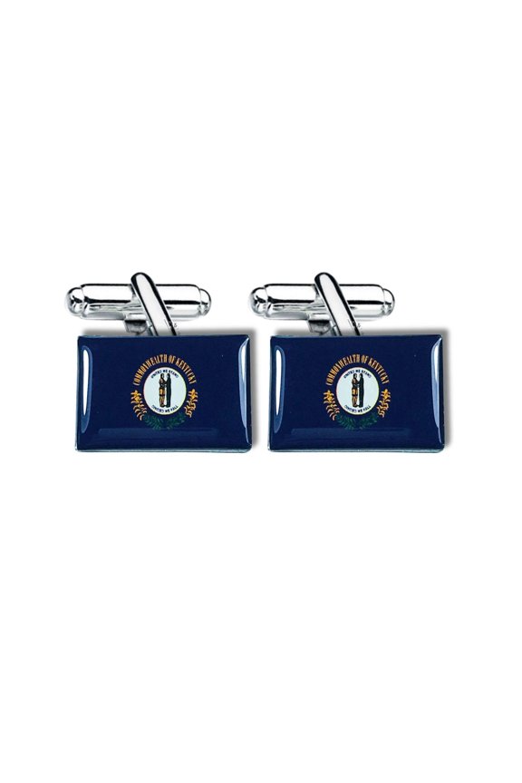Cufflinks - State Flag Kentucky - USA | Men's Dress Shirt Accessories, French Cuff Fasteners, Collectible Keepsake