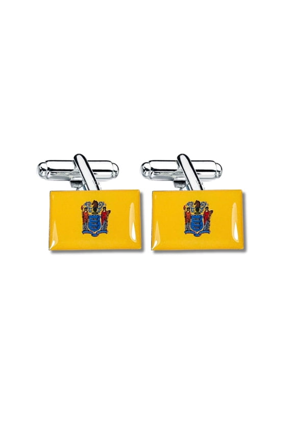 Cufflinks - State Flag New Jersey - USA | Men's Dress Shirt Accessories, French Cuff Fasteners, Collectible Keepsake