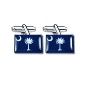 Cufflinks - State Flag South Carolina - USA | Mens Dress Shirt Accessories, French Cuff Fasteners, Collectible Keepsake