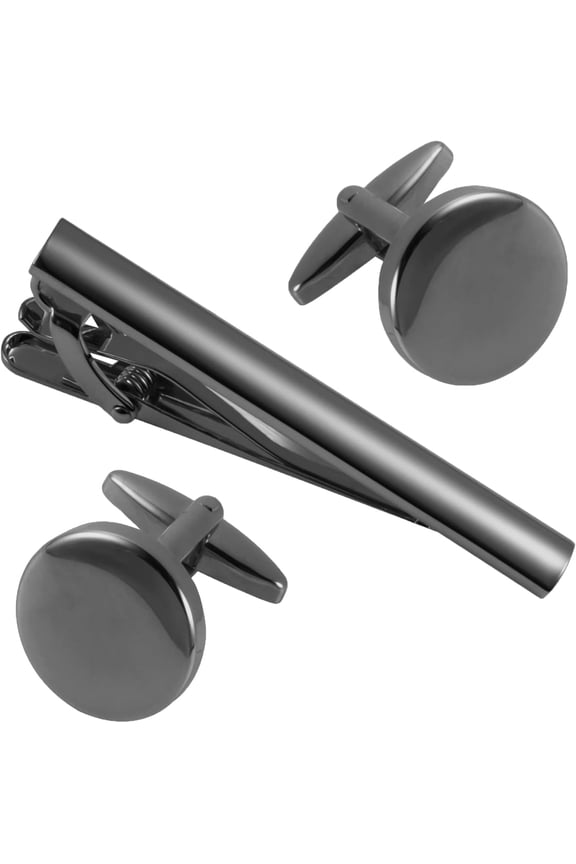 Cufflinks and Tie Clip Set for Men Personalized Cuff Links Business Wedding Father's Day Gift