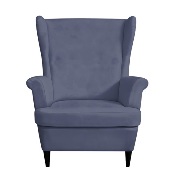 Cugasmaru Wingback Chair Cover 2 Piece Stretch Wing Chair Slipcovers Soft Spandex Arm Chair Cover Stain Resistant High Back Protector, Solid Slate Blue