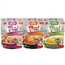 Cugino's Asian Inspired Pho Family Noodle 6 Pack - 2 units Thai Lemongrass, 8.35 oz, 2 units SweetChili, 7.93 oz, 2 units Spicy Korean, 7.93 oz, Dried Asian Noodle Mix