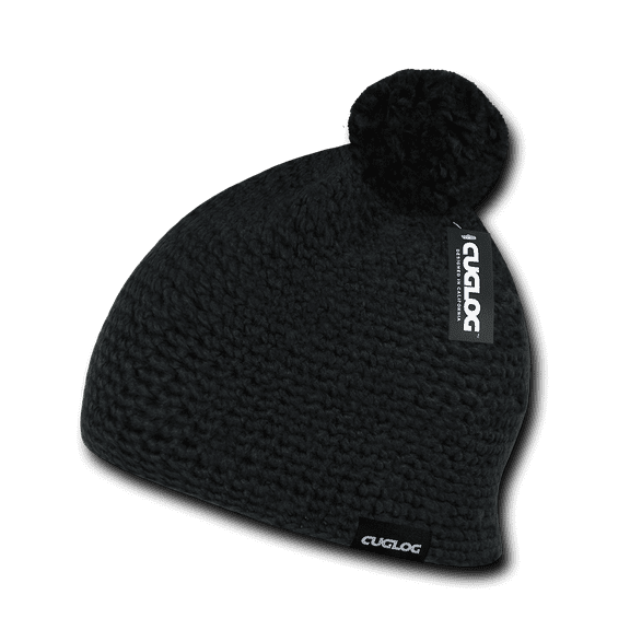 Cuglog Tai Beanies Beany For Men Women Big Pom Pom Style Tightly Knit Winter Cuffed Caps Hats