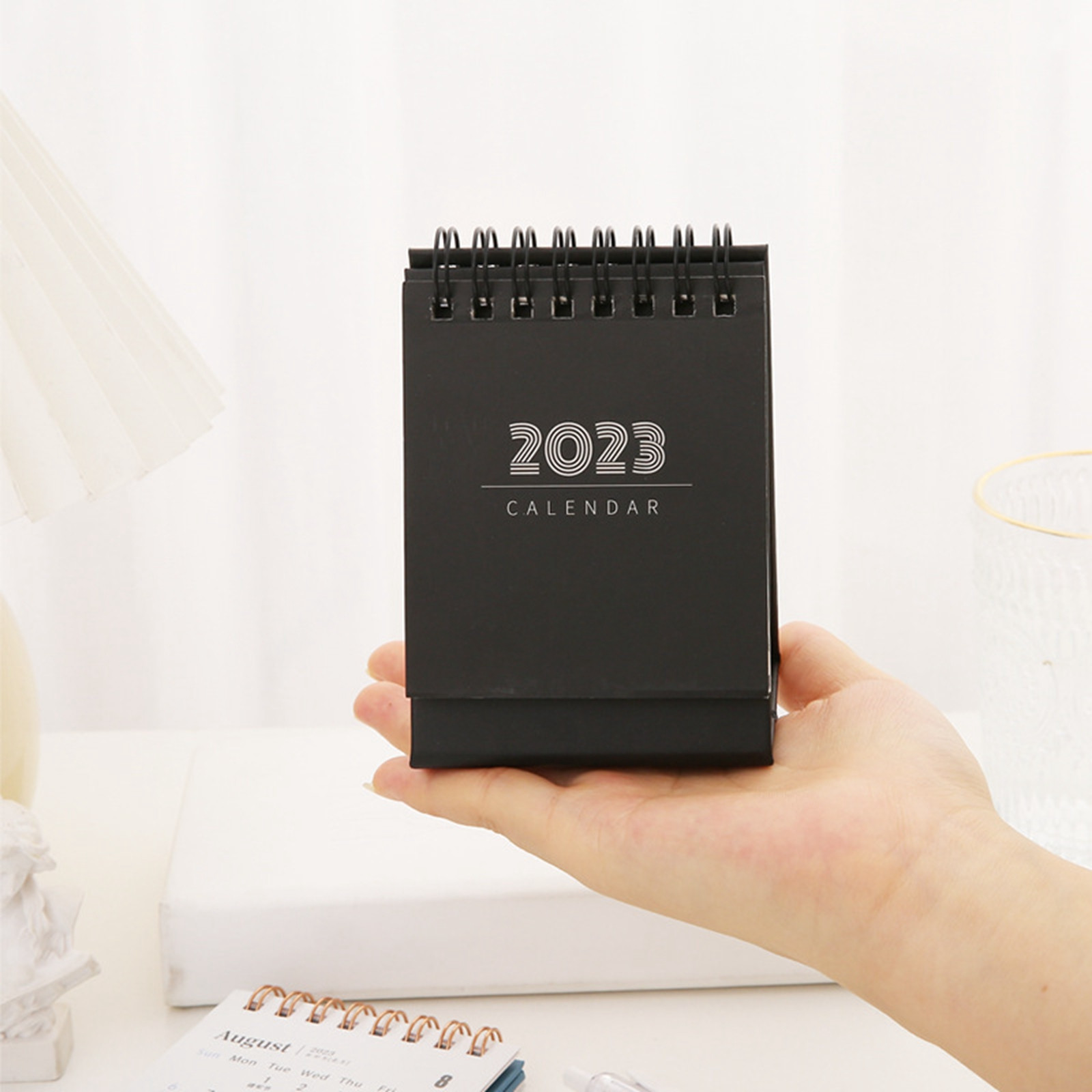 Cuhas 2023 Desk Calendar Desktop Standing Flip Monthly For School Home Office Schedule Planner