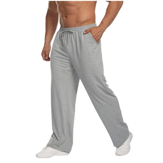 Cuhas Cargo Pants for Men Fall Autumn Winter Jogging Bottoms Lightweight Tracksuit Bottoms Long Sweatpants Leisure Sports Trousers with Pockets and Drawstring Gray M