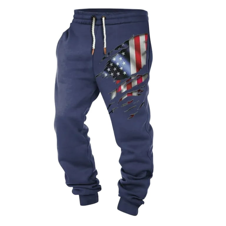 Cuhas Cargo Pants for Men Fall Autumn Winter Spring and Sports Fitness Solid Color Trousers Loose Running Casual Large Size Sweatpants Cotton Navy 4X