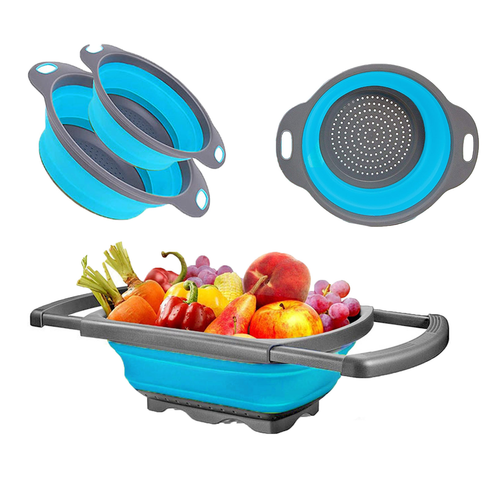 Cuhas Collapsible Extendable Dishwasher Base Kitchen Folding Strainer