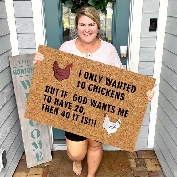 Cuhas Home Decor Funny Chicken Pattern Welcome Doormat Indoor and Outdoor ation Mat Gift Mat Room Decor