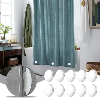  POPETPOP Magnetic Curtain Weights- 3Pairs Curtain Weights  Magnets Button Shower Curtain Weights Bottom No Sew, Light Leaking& Curtain  Liner Curtain from Blowing Around Sewing Snaps : Home & Kitchen