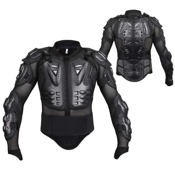 Cuhas Mens Coats and Jackets Winter Motorcycle Protective Jacket Full Body Armors Dirt Bike Gear ATV Safety Motocross Protector Bike Body Armors Cycling Biking Riding Protector Black L