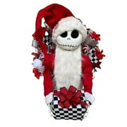 Cuhas Nightmare Before Christmas Tree Topper Before Christmas, New Year 2D PVC Wreath Garden Door Hanger Garden Ornament 30*40cm