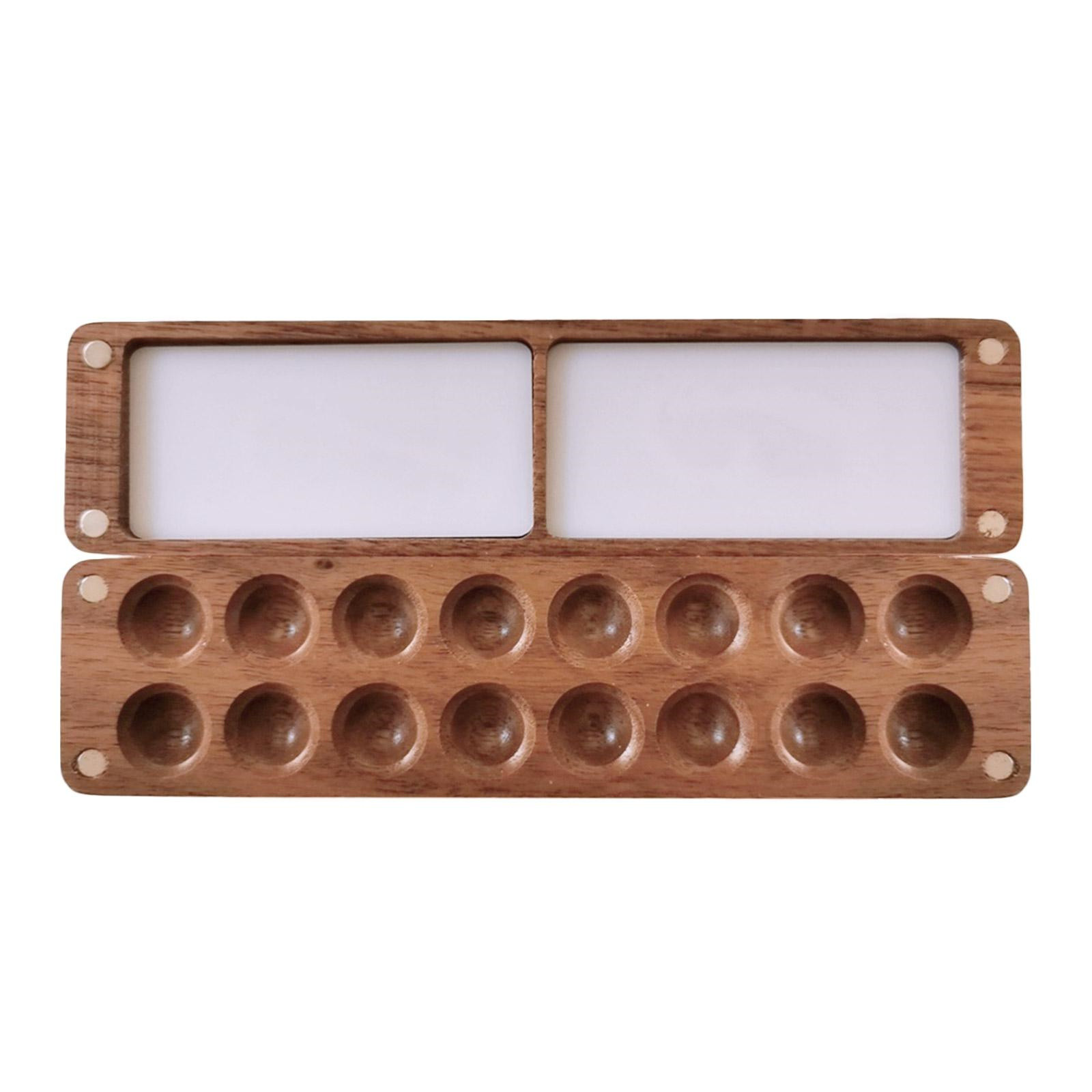 Cuhas Wooden Empty Box Palettes, Portable Watercolor Palettes, 8/12/15