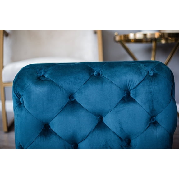 Cui Liu Everly Velvet Tufted Ottoman