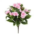 thumbnail image 1 of CuiLiyq Artificial Impatiens Bouquet Flowers for Outdoors, Silk Faux Flowers for Outdoor Impatiens Plants Decor, Indoor Planters Kitchen Planters and Balcony Decorations (Pink), 1 of 3