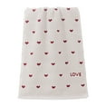 thumbnail image 1 of CuiLiyq 1 Pack Cotton Towel for Bathroom, Soft and Absorbent Household Gift Towel with Small Red Heart Print, Bath Lightweight Quick Dry Washcloths for Bathroom Home Decorative, 29.5" x 13.4", White, 1 of 6