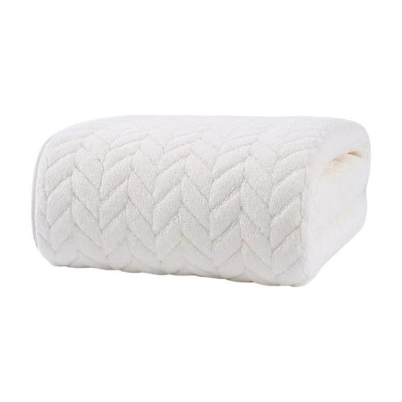 CuiLiyq 1 Pcs Cotton Towel for Bathroom, Soft and Absorbent Household Gift Towel With Grain Grain Printing, Bath Lightweight Quick Dry Washcloths for Bathroom Home Decorative, 29.1" x 13.4", White