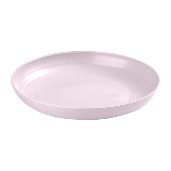 CuiLiyq 1 Pcs Household Vegetable Plate, 11 Inch Reusable Plastic Plate, Dishwasher and Microwave Safe, for Dinner Dishes Salad Pasta Safe Healthy Dinner Plates Kit, Light Purple