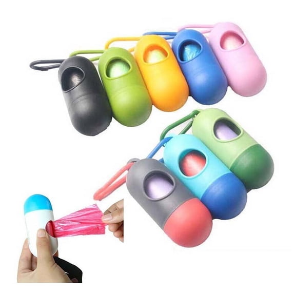 CuiLiyq 1 Pcs Portable Diaper Bag Dispenser, Pull Out Design Rubbish Bags, 20 Count Disposable Bags for Diapers Pet Waste, Travel Car Stroller Accessories (Random Color)