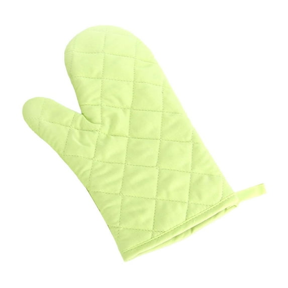 CuiLiyq 1 Pcs Solid Color Oven Mitts, Heat Resistant Oven Gloves, Non Slip Kitchen Gloves for Oven, Cooking Gloves for Oven Grilling Cooking Baking, Green