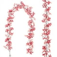 thumbnail image 1 of CuiLiyq 1 Piece Christmas Pink Berry String Garland, Artificial Berry Garland for Xmas Winter Valentine's Day Holiday Fireplace Mantel Table Decorations Tree Decor, 6.56 Ft, 1 of 9