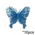 thumbnail image 1 of CuiLiyq 10 PCS Christmas Butterflies Decorations, For Tree Wreath DIY Holiday Crafts Glitter Ornaments, For Xmas Party Home Wedding Decor (Blue), 1 of 7