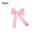 thumbnail image 1 of CuiLiyq 10 PCS Polyester Ribbon Bowknot for Christmas Tree Decoration, Small Christmas Bowknot for Candy Gift Packaging Decoration, for Home Holiday Wedding Party Wreath Decoration, Pink, 1 of 6