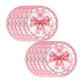 thumbnail image 1 of CuiLiyq 10 Pcs Pink Bow Party Supplies, 7 Inch Party Dessert Plates, Disposable Bowknot Patterned Paper Plates, Decorative Dinner Plate for Valentines Birthday Party Table Decor, 1 of 6