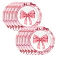thumbnail image 1 of CuiLiyq 10 Pcs Pink Bow Party Supplies, 9 Inch Party Dessert Plates, Disposable Bowknot Patterned Paper Plates, Decorative Dinner Plate for Valentines Birthday Party Table Decor, 1 of 6