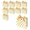 thumbnail image 1 of CuiLiyq 10 Small Gift Bags with Ribbon Handles, Gold Mini Gift Bag Christmas Packaging Box, for Birthday Weddings Christmas Holidays Graduation, 1 of 8