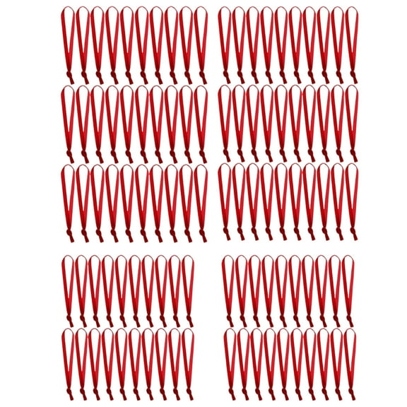 CuiLiyq 100 Pcs Velvet Christmas Ornament Ribbon Hangers, Red Hand Tied Christmas String Ribbon Loops for Ornament Hanging Tree Hanging Decorations, 4.9 Inch