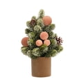 thumbnail image 1 of CuiLiyq 12.6 Inch Tabletop Mini Christmas Tree, with Artificial Pine Cones Flocked Balls Ornaments, Holiday Table Centerpiece, for Christmas Winter Wedding Bedroom Home Kitchen Decor, 1 of 6