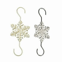 CuiLiyq 12 PCS Christmas Snowflake Ornament Hook Hangers, Snowflake Decorative Christmas Tree Hanging Metal Wire, for Xmas Christmas Tree Decoration Hangers