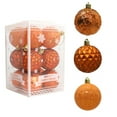 thumbnail image 1 of CuiLiyq 12 PCS Christmas Tree Decoration Ball Set, 2.36 Inch Large Christmas Ball, Plastic Xmas Decorative Hanging Ornaments for Indoor Outdoor Home Holiday Wedding Party Decoration (Orange), 1 of 6