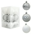 thumbnail image 1 of CuiLiyq 12 PCS Christmas Tree Decoration Ball Set, 2.36 Inch Large Christmas Ball, Plastic Xmas Decorative Hanging Ornaments for Indoor Outdoor Home Holiday Wedding Party Decoration (Silver), 1 of 6
