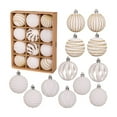 thumbnail image 1 of CuiLiyq 12 PCS Velvet Christmas Balls, 2.36" Shatterproof Xmas Bulbs Decorations Set, for Xmas Decorative Hanging Ornaments Christmas Tree Decoration (White), 1 of 6