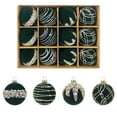 thumbnail image 1 of CuiLiyq 12 PCS Velvet Christmas Balls, Shatterproof Xmas Bulbs Decorations Set, for Xmas Decorative Hanging Ornaments Christmas Tree Decoration (Green), 1 of 6