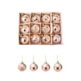 thumbnail image 1 of CuiLiyq 12 Pcs Christmas Ball Ornaments, 2" Christmas Tree Decoration Ornaments, Glitter Plastic Hanging Ball Decorations, for Home and Holiday Party Accessories (Rose Gold), 1 of 6