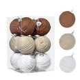 thumbnail image 1 of CuiLiyq 12 Pcs Christmas Balls Ornaments, 2.36 Inch Boho Farmhouse Jute Rope Hanging Balls for Christmas Tree Decor, Xmas Hanging Decoration Balls for Holiday Weddings Party (B), 1 of 4