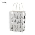 thumbnail image 1 of CuiLiyq 12 Pcs Christmas White Gift Bags with Silver Bronzing, Christmas Wrapping Bags with Handles, Xmas Gift Bags for Holiday Party Favors and Decor Supplies (Christmas Tree), 1 of 6