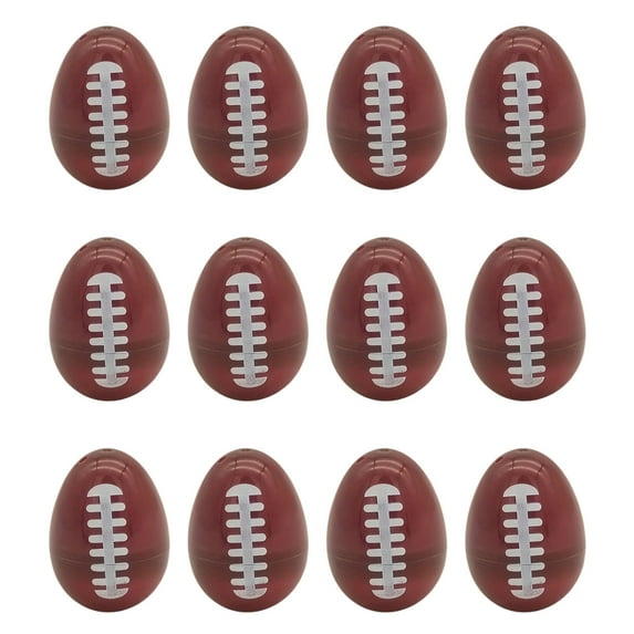 CuiLiyq 12 Pcs Plastic Easter Egg, 2.4 Inch Assorted Sports Balls Egg Shells for Filling Specific Treats, Easter Theme Party Favor, Basket Stuffers Filler, Classroom Prize Supplies (A)